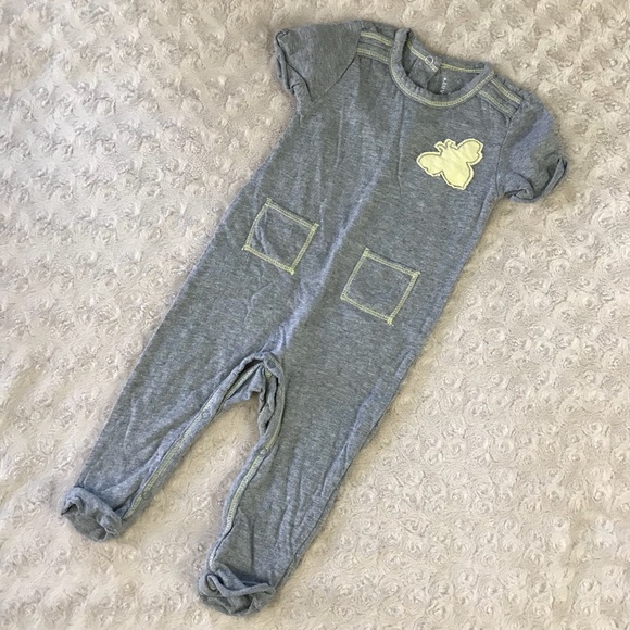 Burt's Bees Baby Other - Burt’s Bees Baby Romper Gray Yellow One Piece